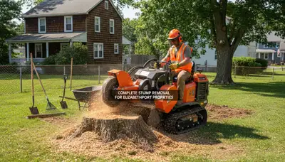 Professional stump grinding removing tree stumps for homeowners in Elizabethport NJ near Staten Island NY