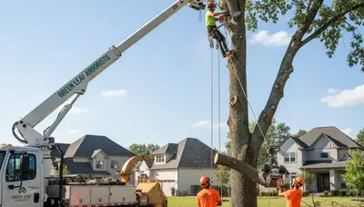 Professional arborist performing tree removal in Staten Island, NY for Chop Chop Tree service