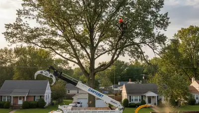 Professional tree removal service in Staten Island NY safely clearing residential property trees