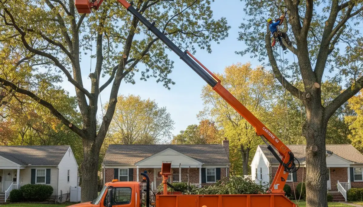 Professional tree removal service crew working in Staten Island, NY