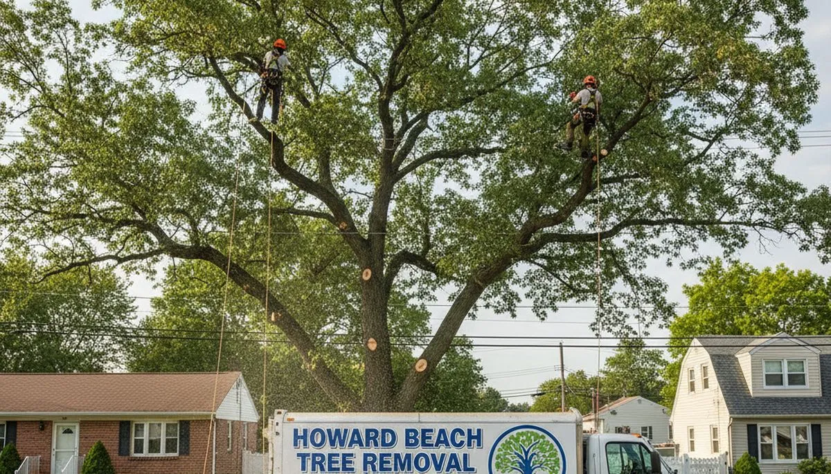 Professional tree removal service in Staten Island NY safely clearing residential property