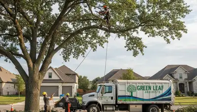 Arborist trimming coastal oak tree in Staten Island NY for Chop Chop Tree professional tree service