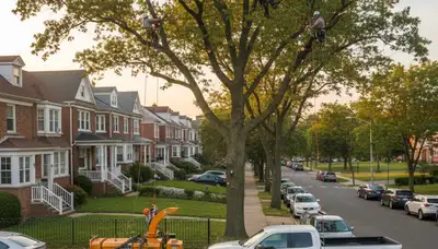 Professional tree removal service in Staten Island NY safely clearing trees for local property owners