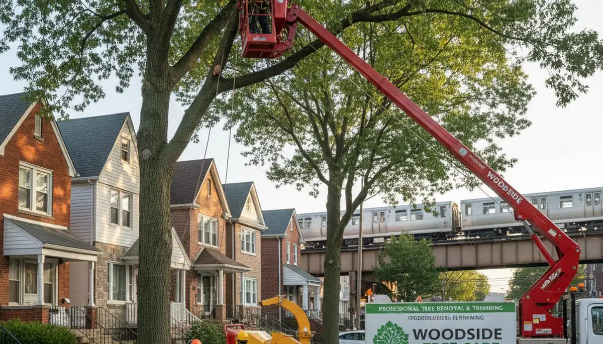 Professional tree removal service in Staten Island NY safely cutting large trees